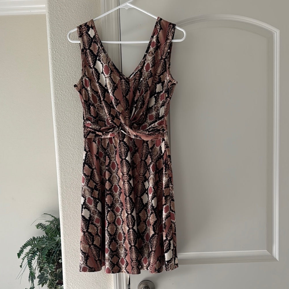 Candie's Red Sleeveless V-Neck A-Line Mini Dress